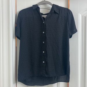 Short sleeve button down blouse
